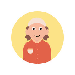 happy eid mubarak with kid character illustration simple concept cute cartoon muslim