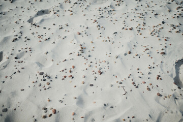 sand and stones on the beach