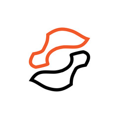 rj letter logo design vector