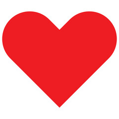 Red Heart icon. Line heart shape. Simple heart icon. Vector set of love symbols. Red hearts collection isolated on transparent background