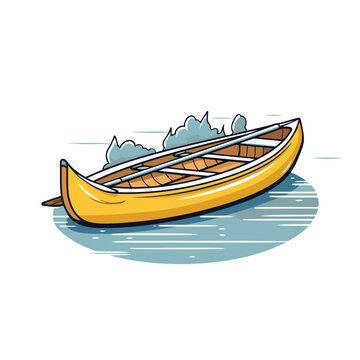 Fishing boat vector illustration. Isolated on a white background.