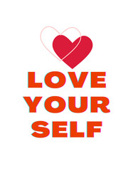 Love your self happy valentine's day, valentines day typography t-shirt design