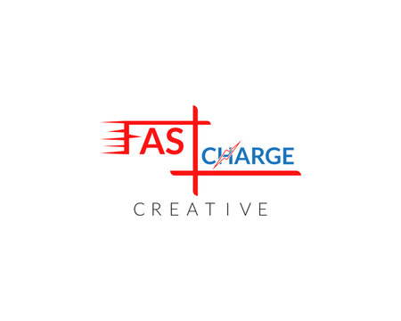Battery charging logo icon. Quick and fast charge logo icon. 