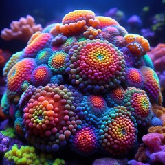 Obraz premium beautiful colorful rainbow coral