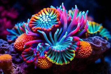 beautiful colorful rainbow coral