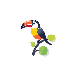 Toucan Bird Icon Logo Design Element. Vector Illustration.