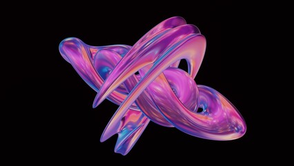 Obraz na płótnie Canvas An abstract swirl object, artistically twisting, creating a mesmerizing, fluid visual..