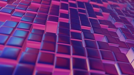 Digital blocks arranged in a clean, minimalistic sequence, embodying simplicity and modern design.