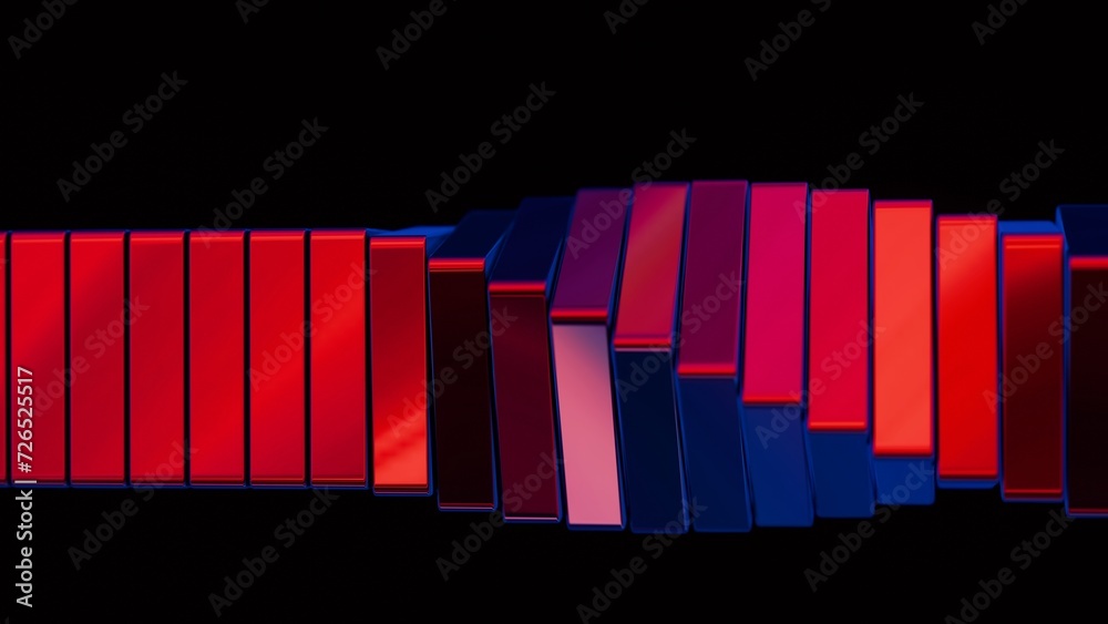 Poster Abstract 3D cubes spiraling in a mesmerizing manner, creating a hypnotic and visually striking image against a sci-fi black isolated background.