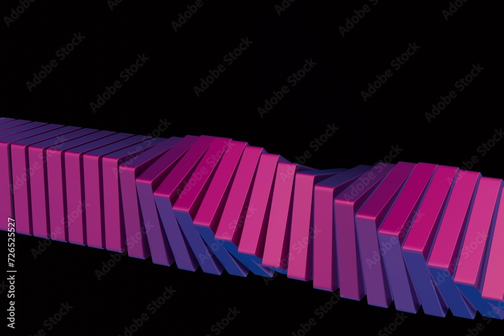 Poster Abstract 3D cubes spiraling in a mesmerizing manner, creating a hypnotic and visually striking image against a sci-fi black isolated background.