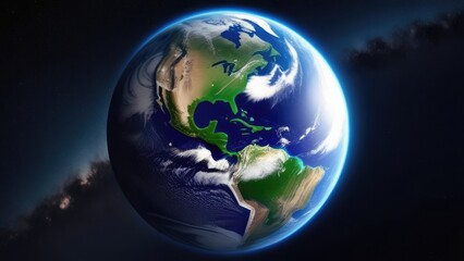 Earth in the night. World Earth Day, April 22, - obrazy, fototapety, plakaty