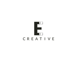 Letter E logo icon design template elements