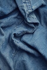 A close-up shot of a pair of blue jeans. Versatile and timeless, perfect for various fashion and casual wear themes