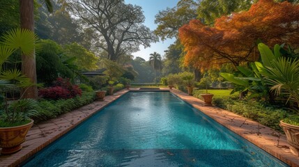 swimming pool in beautiful park