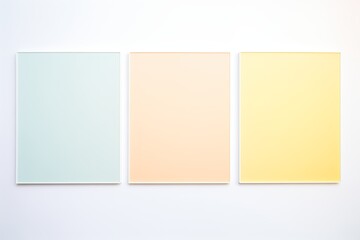 blank cards in gradient colors in a row