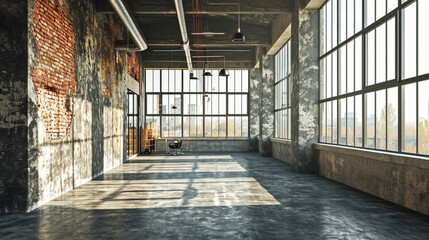modern office interior design. Loft concept . Generative Ai