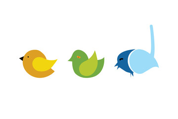 Free vector abstract bird with speech bubble form