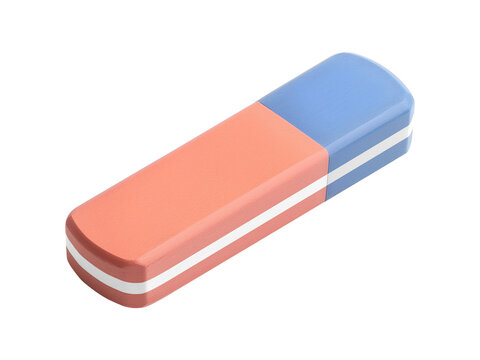 Eraser isolated on transparent or white background, png