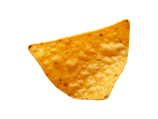 Tortilla chip isolated on transparent or white background background, png