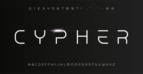 Abstract minimal alphabet, sleek sans letters, futuristic font for modern logo, urban headline, innovative typography, cosmic typographic design. Vector typeset.