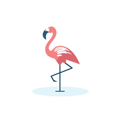Flamingo flat icon. Vector illustration of a flamingo.