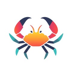 wild crab design logo with a minimalistic and vector-style aesthetic
