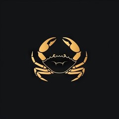 wild crab design logo with a minimalistic and vector-style aesthetic
