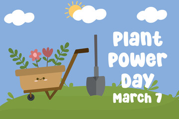 vector graphic of Plant Power Day ideal for Plant Power Day celebration.