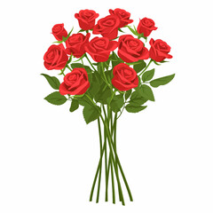 Bouquet of red roses