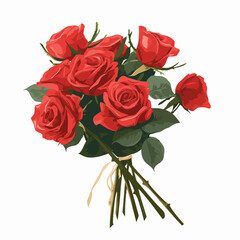Bouquet of red roses