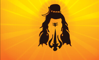 Naklejka premium Lord Shiva is acknowledged for his transcendent and all-encompassing nature, symbolizing the ultimate reality and cosmic consciousness