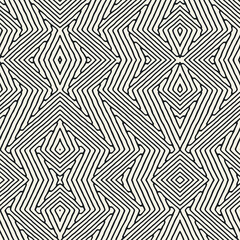 Monochrome Ornate Grid Kaleidoscope Pattern
