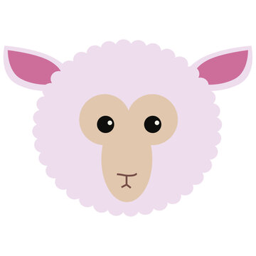 Cartoon of  a sheep head