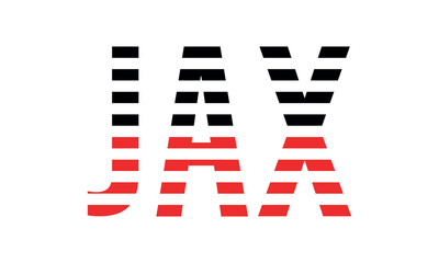 JAX three initial letter iconic line negative space minimal logo design vector template. monogram, abstract, wordmark, business, typography, minimalist, brand, company, flat, modern, unique, simple