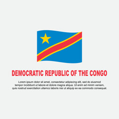 Democratic Republic Of The Congo Flag Background Design Template. Democratic Republic Of The Congo Independence Day Banner Social Media Post. Background