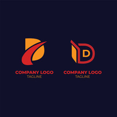 Free vector letter logo template for light and dark background