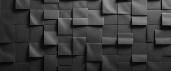 Carbon texture 3d tiles aligned. Abstract background wallpaper. Ascetic web banner. Generative AI