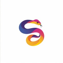 Obraz premium wild snake logo minimalistic vector style 
