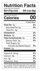 Nutrition Facts Label Template - Text Editable and Scalable - Standard Vertical - US FDA Compliant 2020 in Helvetica Font