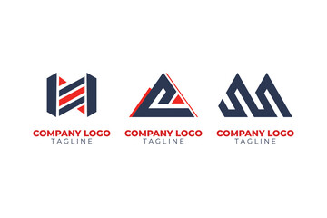 Obraz premium Free vector set of company logo design ideas vector