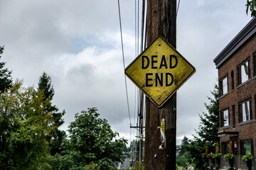 Dead End sign in the city