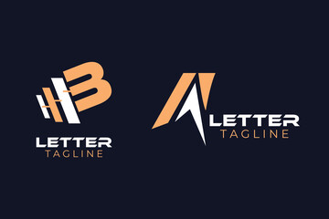 Free vector letter logo template for light and dark background