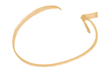 Light brown arrows isolated on transparent background.