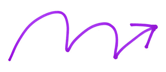 purple arrows isolated on transparent background