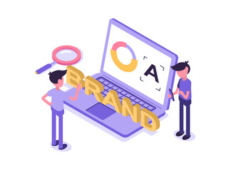 Branding. The team builds the brand. They make a logo on the laptop