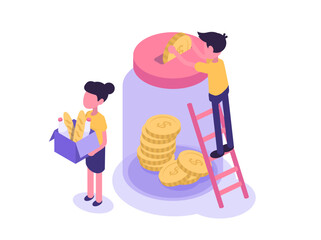 Donations. People are donating food and money, collecting aid