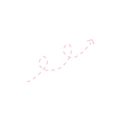 pink dashed line arrow 