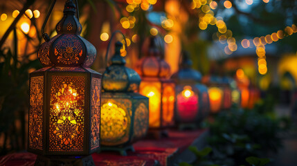 Evening Ambiance with ornate eastern Lanterns