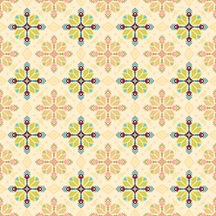 Ethnic ikat seamless pattern traditional design illustration for background carpet clothing and home decoration 