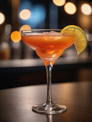 Photo Of A Glass Of Cocktail On The Table, Classic Drink Menu Concept